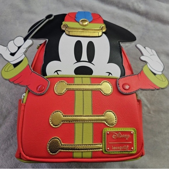 Disney Mickey Mouse Band Leader Loungefly Mini Backpack 100 Year Celebration NWT - Picture 3 of 4